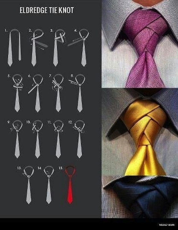 And if you really want to up the ante, try a super-fancy Eldredge tie knot.